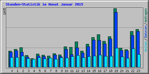 Stunden-Statistik im Monat Januar 2015