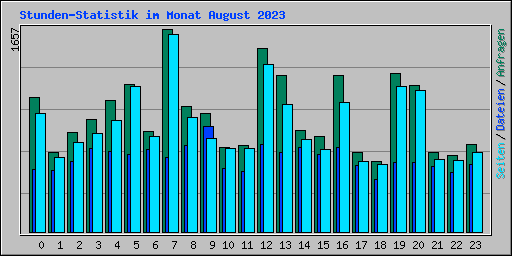 Stunden-Statistik im Monat August 2023