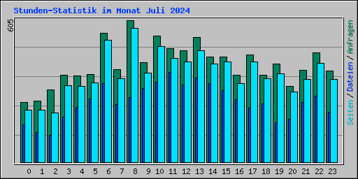 Stunden-Statistik im Monat Juli 2024