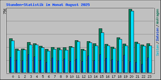Stunden-Statistik im Monat August 2025